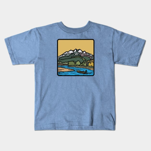 Mountains are Calling Kids T-Shirt by Cofefe Studio